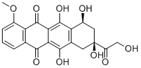 structure of CAS# 24385-10-2, Adriamycinone;(7S,9S)-6,7,9,11-tetrahydroxy-9-(2-hydroxyacetyl)-4-methoxy-8,10-dihydro-7H-tetracene-5,12-dione