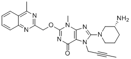 structure of CAS# 2446799-72-8, Linagliptin Impurity 64;(R)-8-(3-aminopiperidin-1-yl)-7-(but-2-yn-1-yl)-3-methyl-2-((4-methylquinazolin-2-yl)methoxy)-3,7-dihydro-6H-purin-6-one