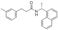 structure of CAS# 2448346-01-6, Cinacalcet impurity 23;(R)-N-(1-(naphthalen-1-yl)ethyl)-3-(m-tolyl)propanamide