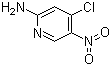 结构式 CAS# 24484-96-6, 4-氯-5-硝基-2-吡啶胺