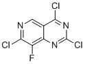 2,4,7-Trichloro-8-fluoropyrido[4,3-d]pyrimidine molecular structure (CAS 2454396-80-4)