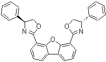 (4S,4'S)-2,2'-(4,6-Dibenzofurandiyl)bis[4,5-dihydro-4-phenyloxazole] molecular structure (CAS 246040-77-7)