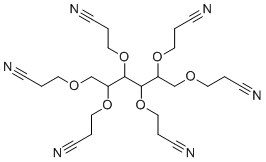结构式 CAS# 2465-92-1, 1,2,3,4,5,6-六-O-(2-氰基乙基)己糖醇