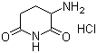 3-Amino-2,6-piperidinedione hydrochloride molecular structure (CAS 24666-56-6)