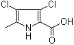结构式 CAS# 24691-30-3, 3,4-二氯-5-甲基-1H-吡咯-2-羧酸