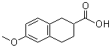 structure of CAS# 2471-69-4, 6-Methoxy-1,2,3,4-tetrahydronaphthalene-2-carboxylic acid;1,2,3,4-Tetrahydro-6-methoxy-2-naphthalenecarboxylic acid
