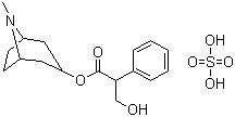 1alphaH,5alphaH-Tropan-3alpha-ol (±)-tropate (ester) sulfate (1:1) molecular structure (CAS 2472-17-5)