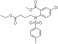 5-氯-2-[(4-乙氧基-4-氧代丁基)(4-甲基苯磺酰基)氨基]苯甲酸甲酯分子结构 (CAS 247237-43-0)