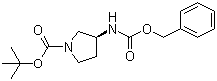 (S)-3-Cbz-Amino-1-Boc-pyrrolidine molecular structure (CAS 247569-07-9)