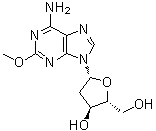结构式 CAS# 24757-70-8, 2-甲氧基-2'-脱氧腺苷