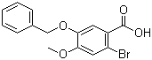 结构式 CAS# 24958-42-7, 2-溴-5-苄氧基-4-甲氧基苯甲酸