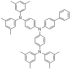 N-[1,1'-Biphenyl]-4-yl-N-[4-[bis(3,5-dimethylphenyl)amino]phenyl]-N',N'-bis(3,5-dimethylphenyl)-1,4-benzenediamine molecular structure (CAS 249609-49-2)