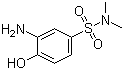 结构式 CAS# 24962-75-2, N-N-二甲基-3-氨基-4-羟基-1-苯磺酰胺