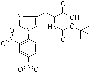 结构式 CAS# 25024-53-7, N-(叔丁氧羰基)-1-(2,4-二硝基苯基)-L-组氨酸