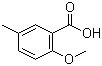 结构式 CAS# 25045-36-7, 2-甲氧基-5-甲基苯甲酸