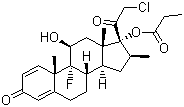 丙酸氯倍他索分子结构 (CAS 25122-46-7)