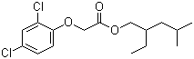 结构式 CAS# 25168-26-7, 2,4-滴异辛酯; 2,4-二氯苯氧乙酸异辛酯