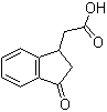 structure of CAS# 25173-12-0, 2-(3-Oxoindan-1-yl)acetic acid;(3-Oxoindan-1-yl)acetic acid; (¡À)-3-Indanone-1-acetic acid; 1-Oxoindan-3-acetic acid