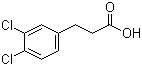 structure of CAS# 25173-68-6, 3-(3,4-Dichlorophenyl)propanoic acid;3,4-Dichlorohydrocinnamic acid; 3,4-Dichloro-beta-phenylpropionic acid; 3,4-Dichlorobenzenepropanoic acid; 3-(3,4-Dichlorophenyl)propionic acid; beta-(3,4-Dichlorophenyl)propionic acid