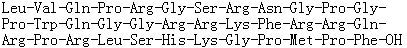 structure of CAS# 252642-12-9, Apelin (human);L-Leucyl-L-valyl-L-glutaminyl-L-prolyl-L-arginylglycyl-L-seryl-L-arginyl-L-asparaginylglycyl-L-prolylglycyl-L-prolyl-L-tryptophyl-L-glutaminylglycylglycyl-L-arginyl-L-arginyl-L-lysyl-L-phenylalanyl-L-arginyl-L-arginyl-L-glutaminyl-L-arginyl-L-prolyl-L-arginyl-L-leucyl-L-seryl-L-histidyl-L-lysylglycyl-L-prolyl-L-methionyl-L-prolyl-L-phenylalanine