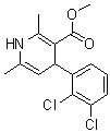 structure of CAS# 253597-20-5, 4-(2,3-Dichlorophenyl)-1,4-dihydro-2,6-dimethyl-3-pyridinecarboxylic acid methyl ester;H 168/79