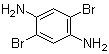 structure of CAS# 25462-61-7, 2,5-Dibromo-1,4-phenylenediamine;1,4-Diamino-2,5-dibromobenzene; 2,5-Dibromo-p-phenylenediamine