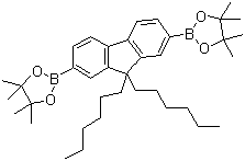 结构式 CAS# 254755-24-3, 9,9-二己基芴-2,7-双(硼酸频哪醇酯)
