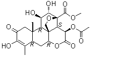 鸦胆子素 B分子结构 (CAS 25514-29-8)