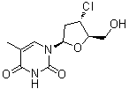 结构式 CAS# 25526-94-7, 3'-氯-3'-脱氧胸苷