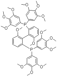 (6,6'-二甲氧基[1,1'-联苯]-2,2'-二基)二[二(3,4,5-三甲氧基苯基)膦]分子结构 (CAS 256235-61-7)