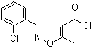 结构式 CAS# 25629-50-9, 3-(2-氯苯基)-5-甲基-4-异恶唑甲酰氯