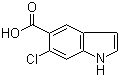 structure of CAS# 256935-86-1, 6-Chloro-1H-indole-5-carboxylic acid