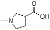 结构式 CAS# 25712-60-1, 倒叩草碱; 1-甲基吡咯烷-3-甲酸