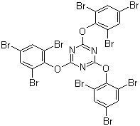 2,4,6-Tris-(2,4,6-tribromophenoxy)-1,3,5-triazine molecular structure (CAS 25713-60-4)