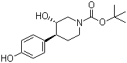 Boc-4-(4-Hydroxyphenyl)-(3S,4S)-3-piperidinol molecular structure (CAS 257938-67-3)