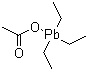 乙酰氧基三乙基铅分子结构 (CAS 2587-81-7)
