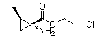 结构式 CAS# 259214-56-7, (1R,2S)-1-氨基-2-乙烯基环丙烷羧酸乙酯盐酸盐