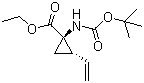 Ethyl (1R,2S)-1-[(tert-butoxycarbonyl)amino]-2-ethenylcyclopropanecarboxylate molecular structure (CAS 259217-95-3)