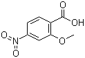 structure of CAS# 2597-56-0, 2-Methoxy-4-nitrobenzoic acid;4-Nitro-2-methoxybenzoic acid; 4-Nitro-o-anisic acid
