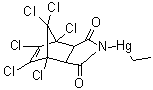 N-(Ethylmercuri)-1,4,5,6,7,7-hexachlorobicyclo[2.2.1]hept-5-ene-2,3-dicarboximide molecular structure (CAS 2597-93-5)