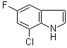 structure of CAS# 259860-01-0, 7-Chloro-5-fluoro-1H-indole