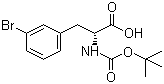 structure of CAS# 261360-77-4, (R)-N-Boc-3-Bromophenylalanine;N-tert-Butoxycarbonyl-3-bromophenyl-D-alanine