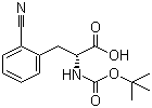 结构式 CAS# 261380-28-3, N-叔丁氧羰基-D-2-氰基苯丙氨酸