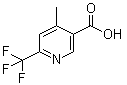 结构式 CAS# 261635-74-9, 4-甲基-6-(三氟甲基)-3-吡啶羧酸