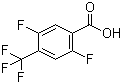 结构式 CAS# 261945-05-5, 2,5-二氟-4-(三氟甲基)苯甲酸