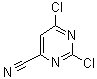 structure of CAS# 26293-93-6, 2,6-Dichloro-4-pyrimidinecarbonitrile;2,4-Dichloro-6-cyanopyrimidine