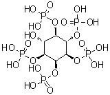 结构式 CAS# 26326-85-2, D-myo-肌醇 1,2,3,5,6-五磷酸酯