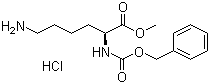 N-苄氧羰基-L-赖氨酸甲酯盐酸盐分子结构 (CAS 26348-68-5)