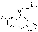 结构式 CAS# 26615-21-4, 佐替平; 唑替平; 2-[(8-氯二苯并[b,f]硫杂卓-10-基)氧基]-N,N-二甲基乙胺