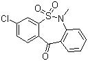 structure of CAS# 26638-53-9, 3-Chloro-6-methyl-dibenzo[c,f][1,2]thiazepin-11(6H)-one 5,5-dioxide
